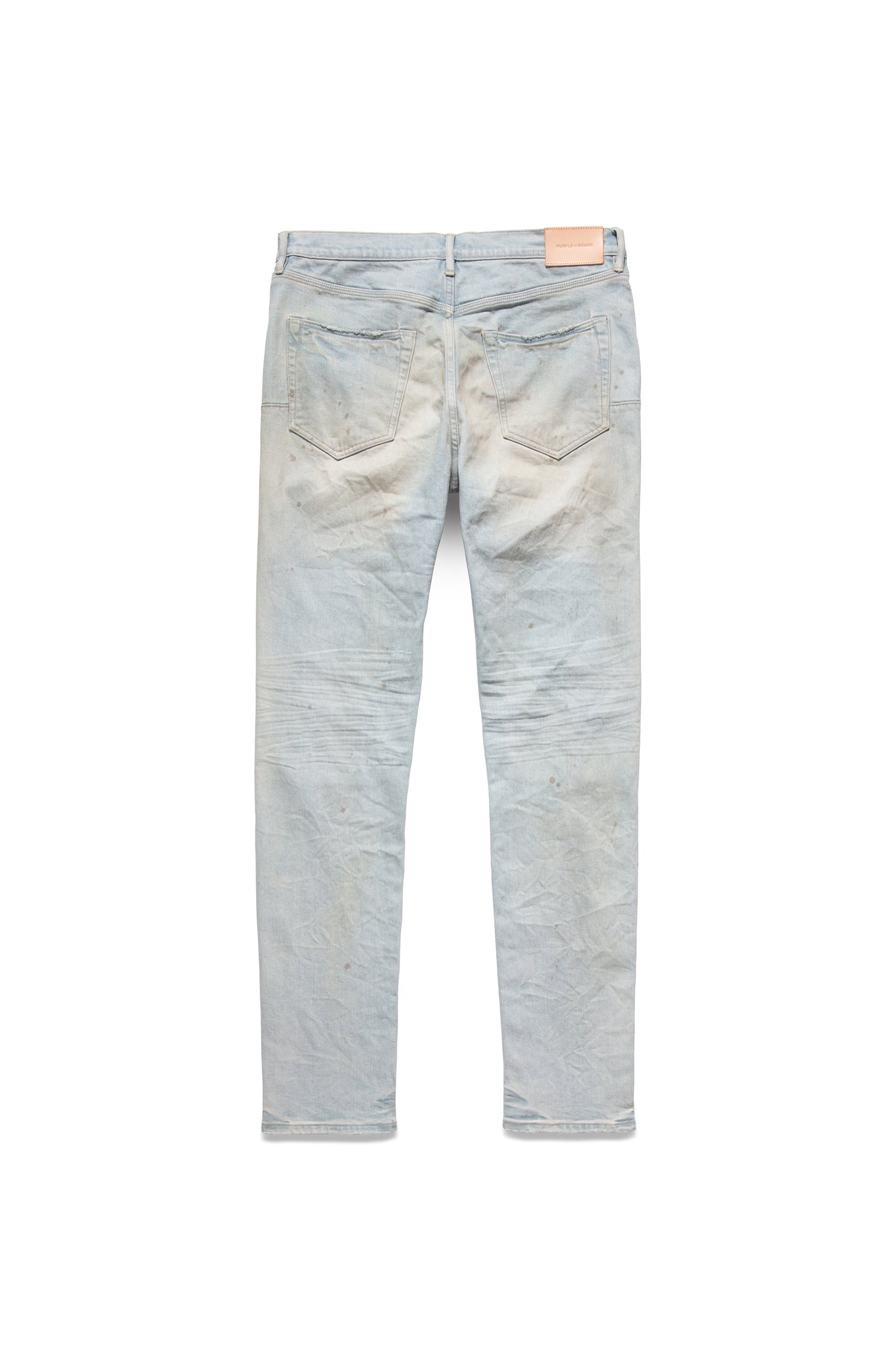 P001 LOW RISE SKINNY JEAN - Light Bleached Indigo w Front Insert