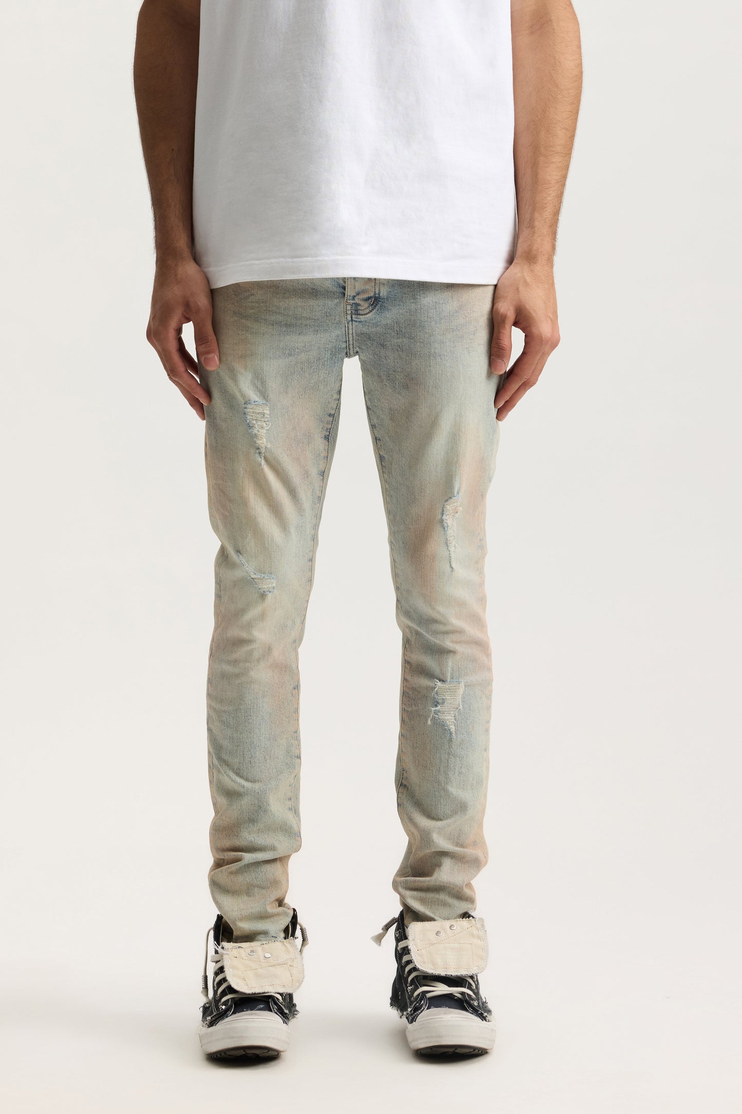 P001 Pink Mud Distressed