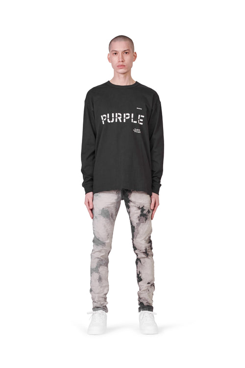 P001 LOW RISE SKINNY JEAN - Two Tone Bleach Grey