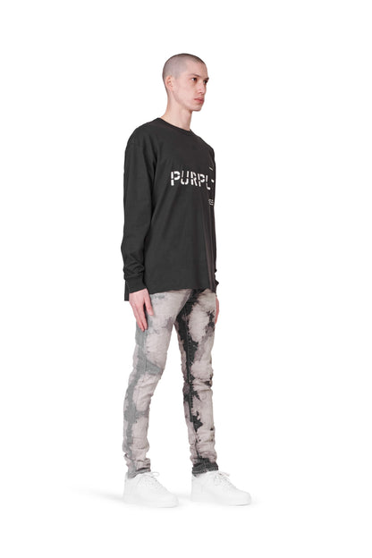 P001 LOW RISE SKINNY JEAN - Two Tone Bleach Grey
