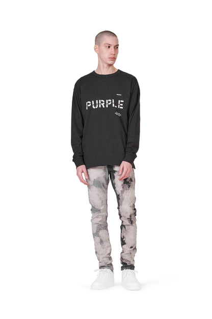 P001 LOW RISE SKINNY JEAN - Two Tone Bleach Grey