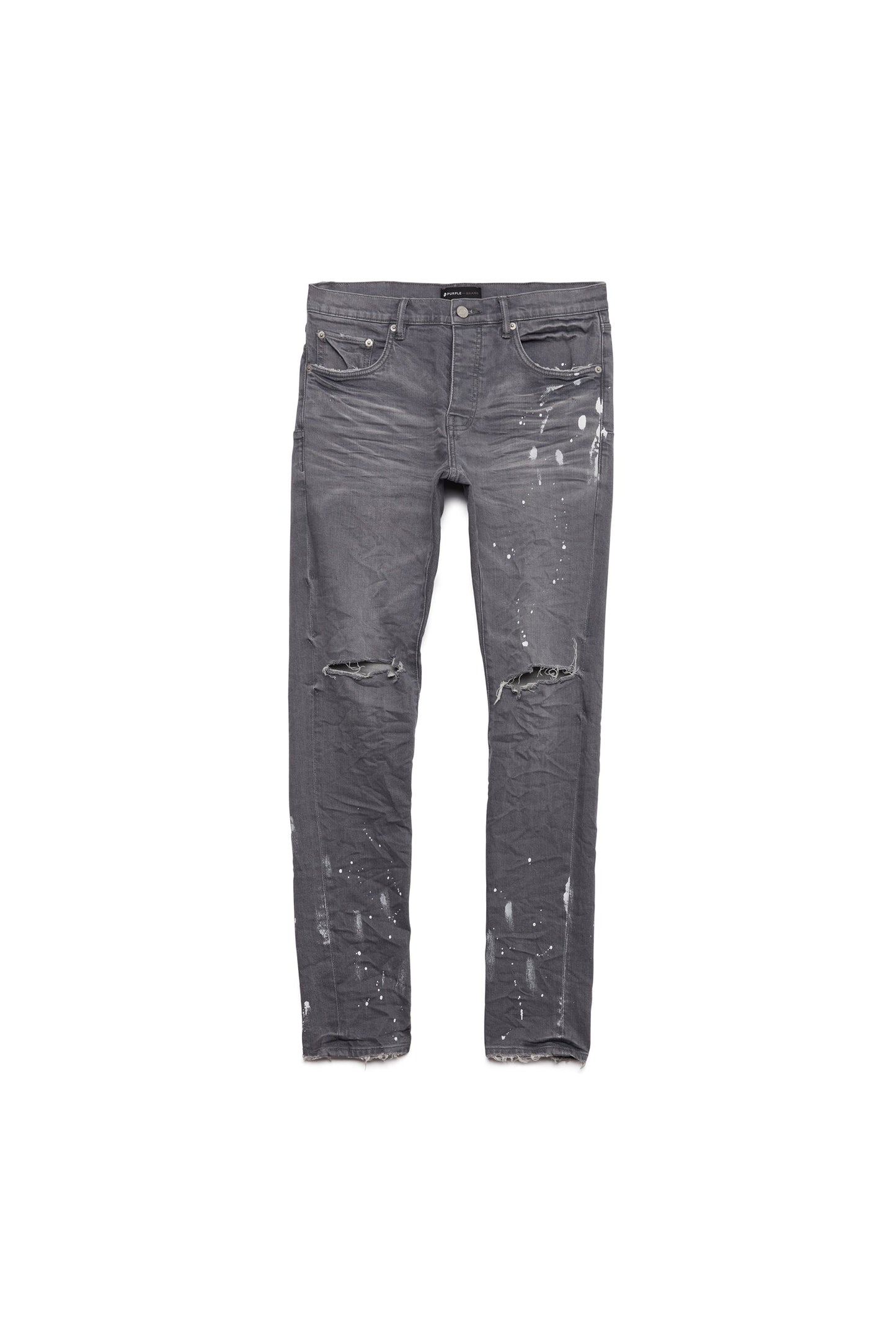 P001 Worn Grey Knee Slit