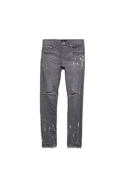 P001 Worn Grey Knee Slit