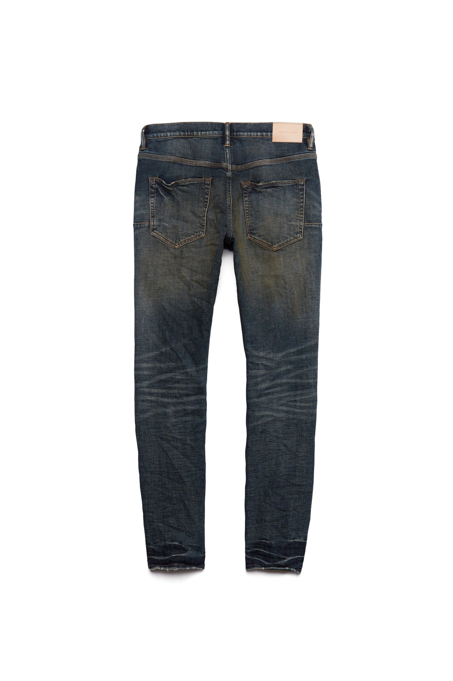 P002 MID RISE SLIM JEAN - Dirty Indigo Blowout