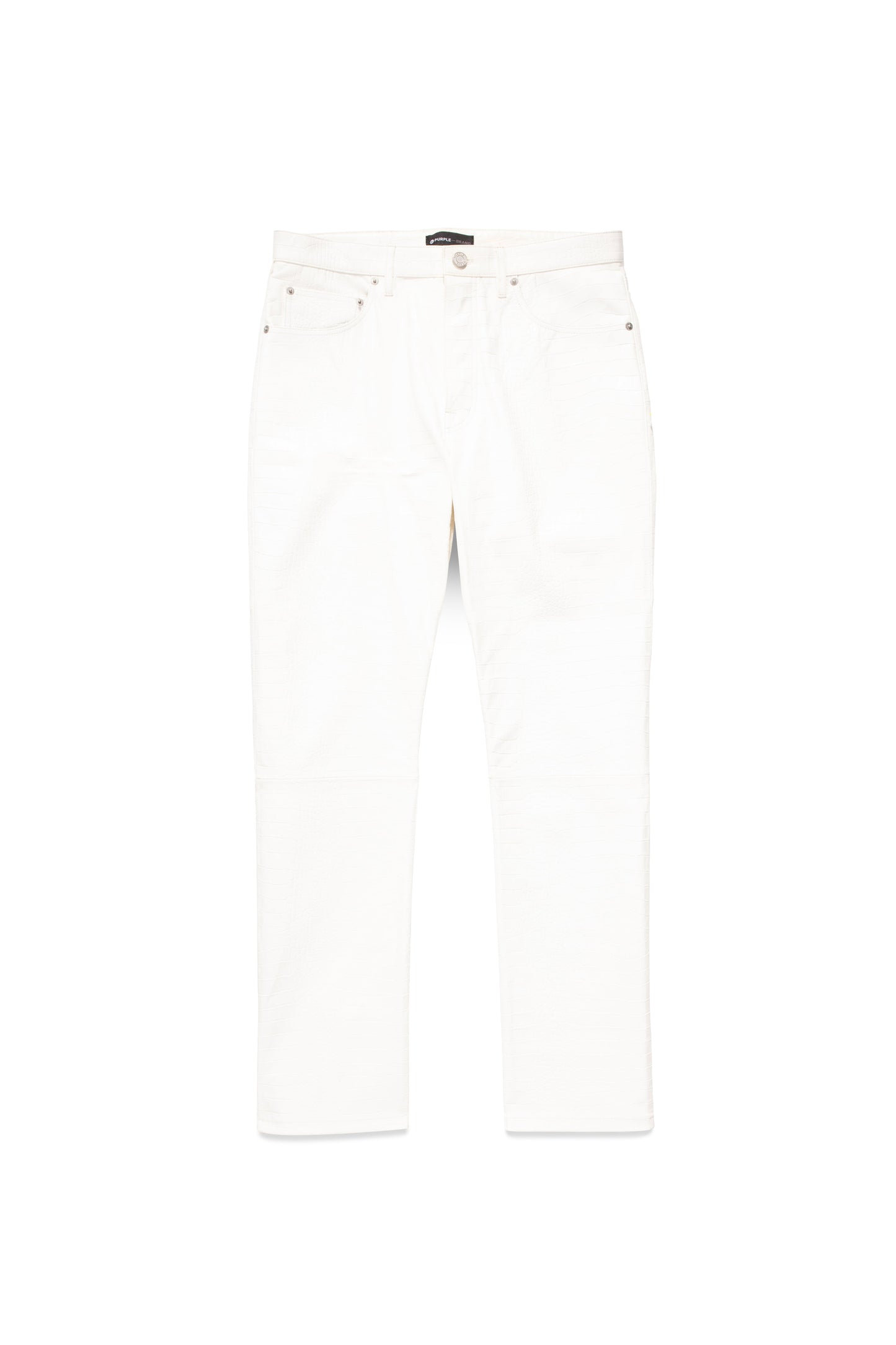 P011 MID RISE STRAIGHT LEG PANT - Leather Brilliant White