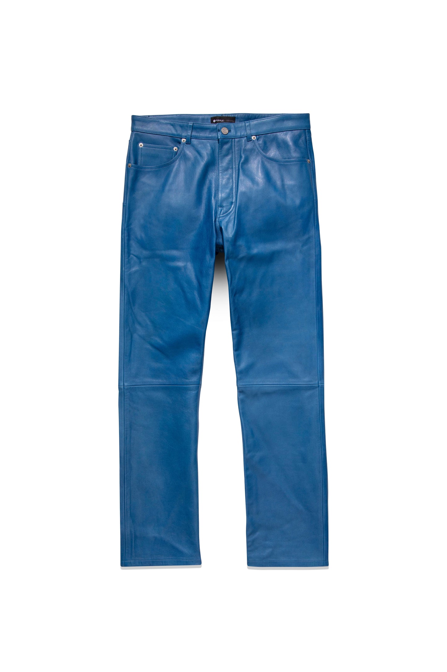 P011 MID RISE STRAIGHT LEG PANT - Leather Galaxy Blue