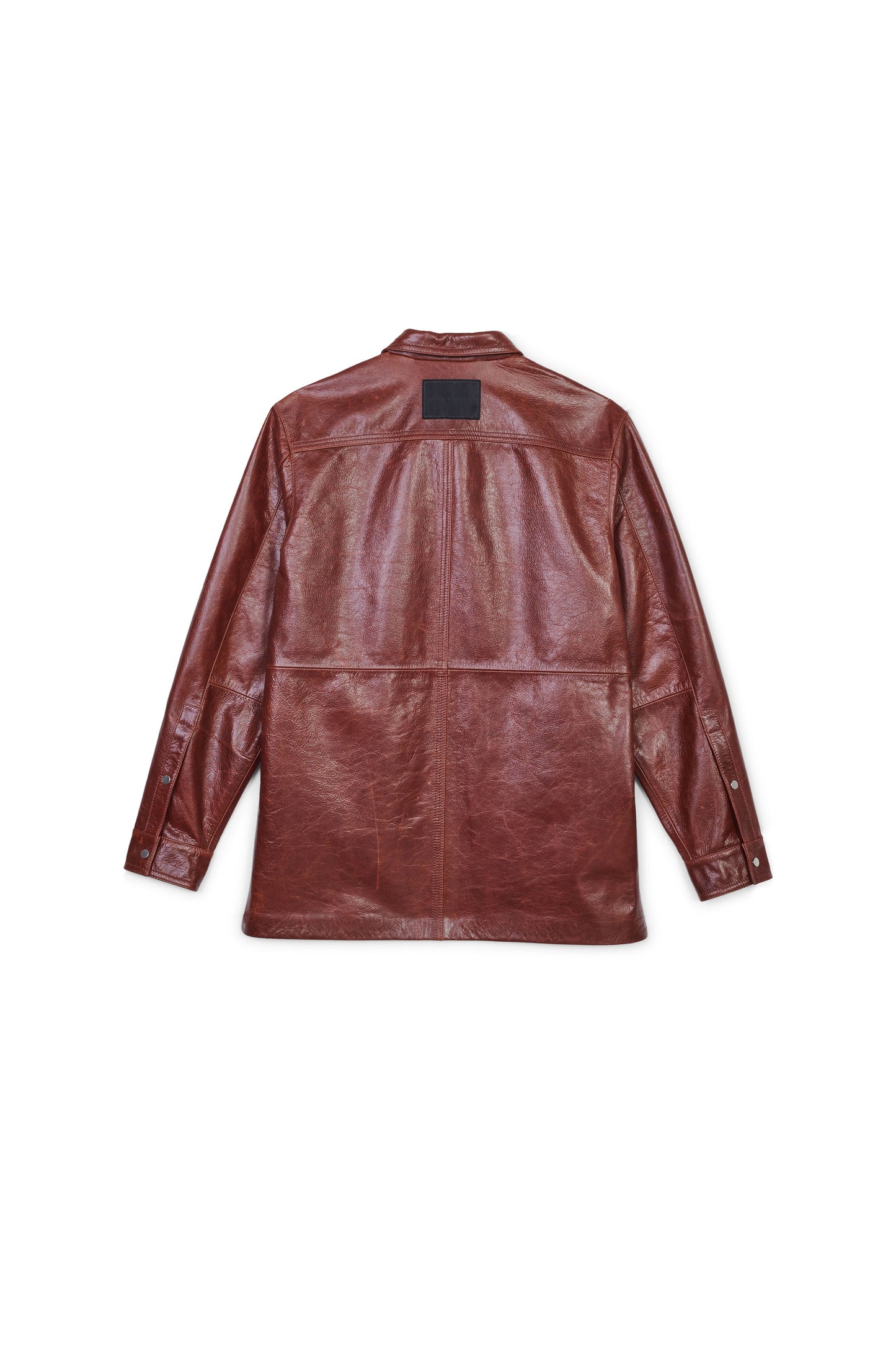P327 LONG SLEEVE SHIRT JACKET - Shiny Leather Cathay Spice