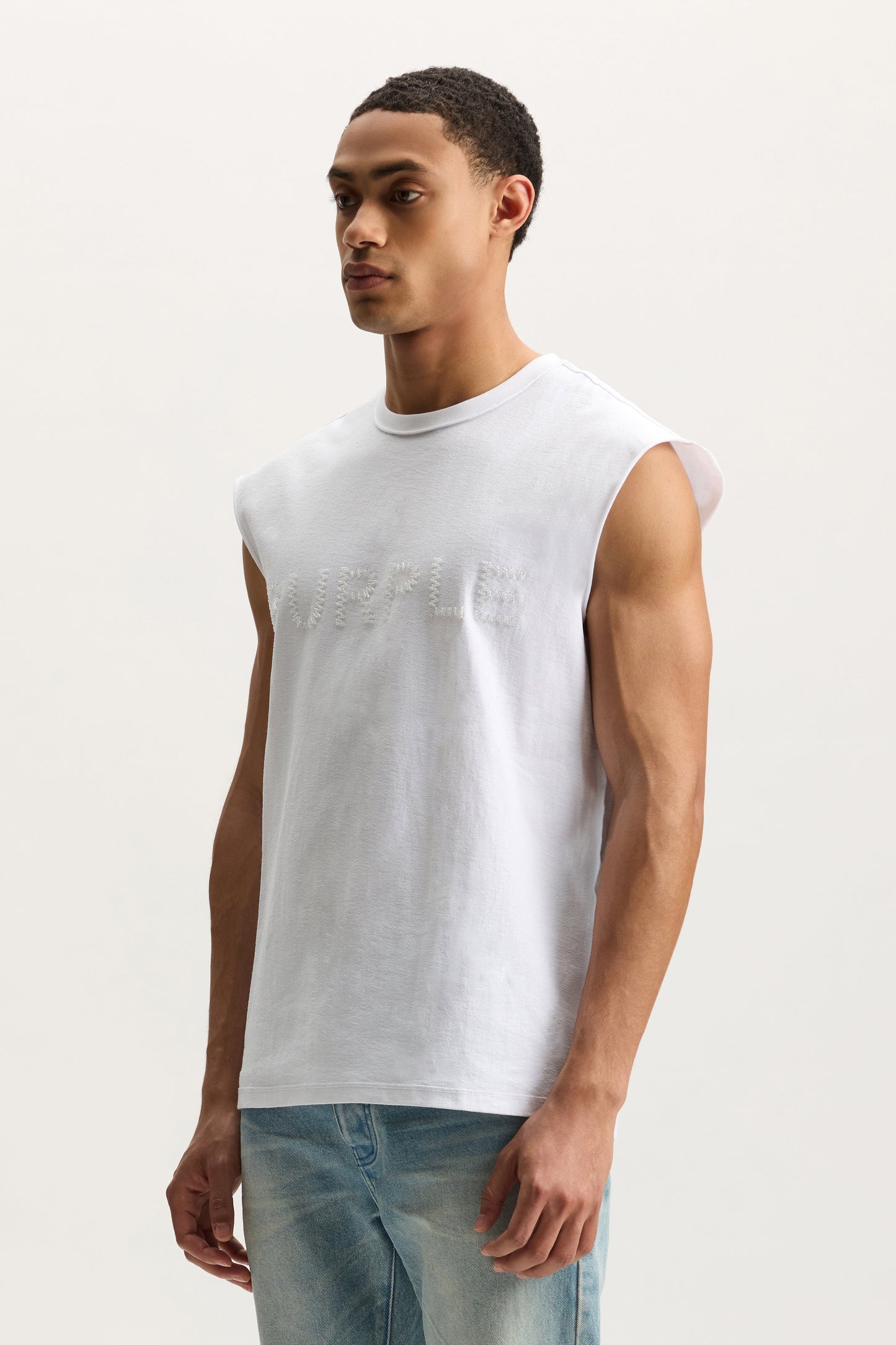 Beaded Wordmark Tank Top