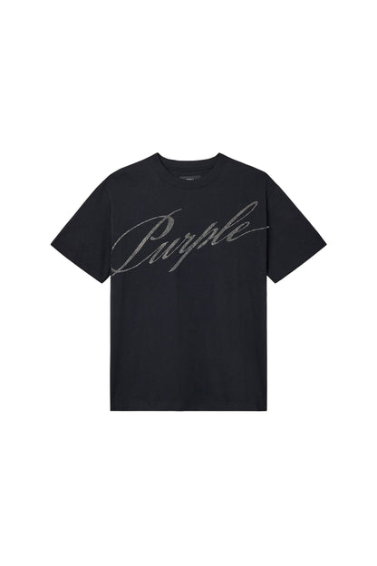 Crystal Slanted Script Tee