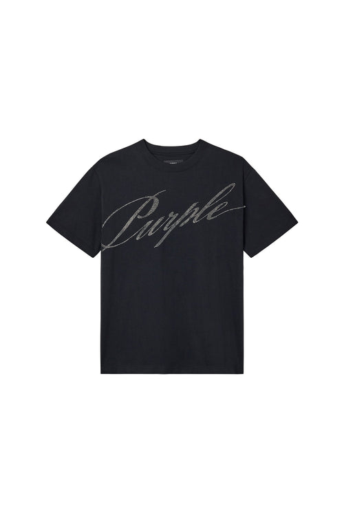 Crystal Slanted Script Tee