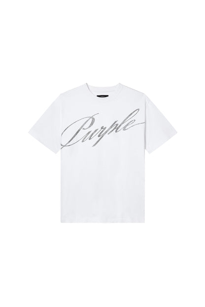 Crystal Slanted Script Tee