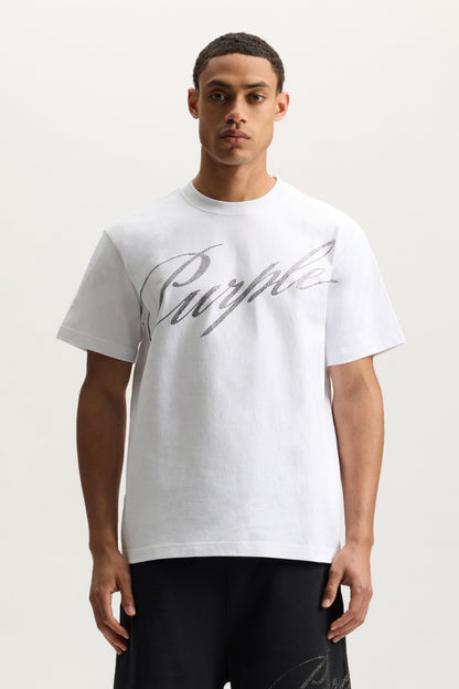 Crystal Slanted Script Tee
