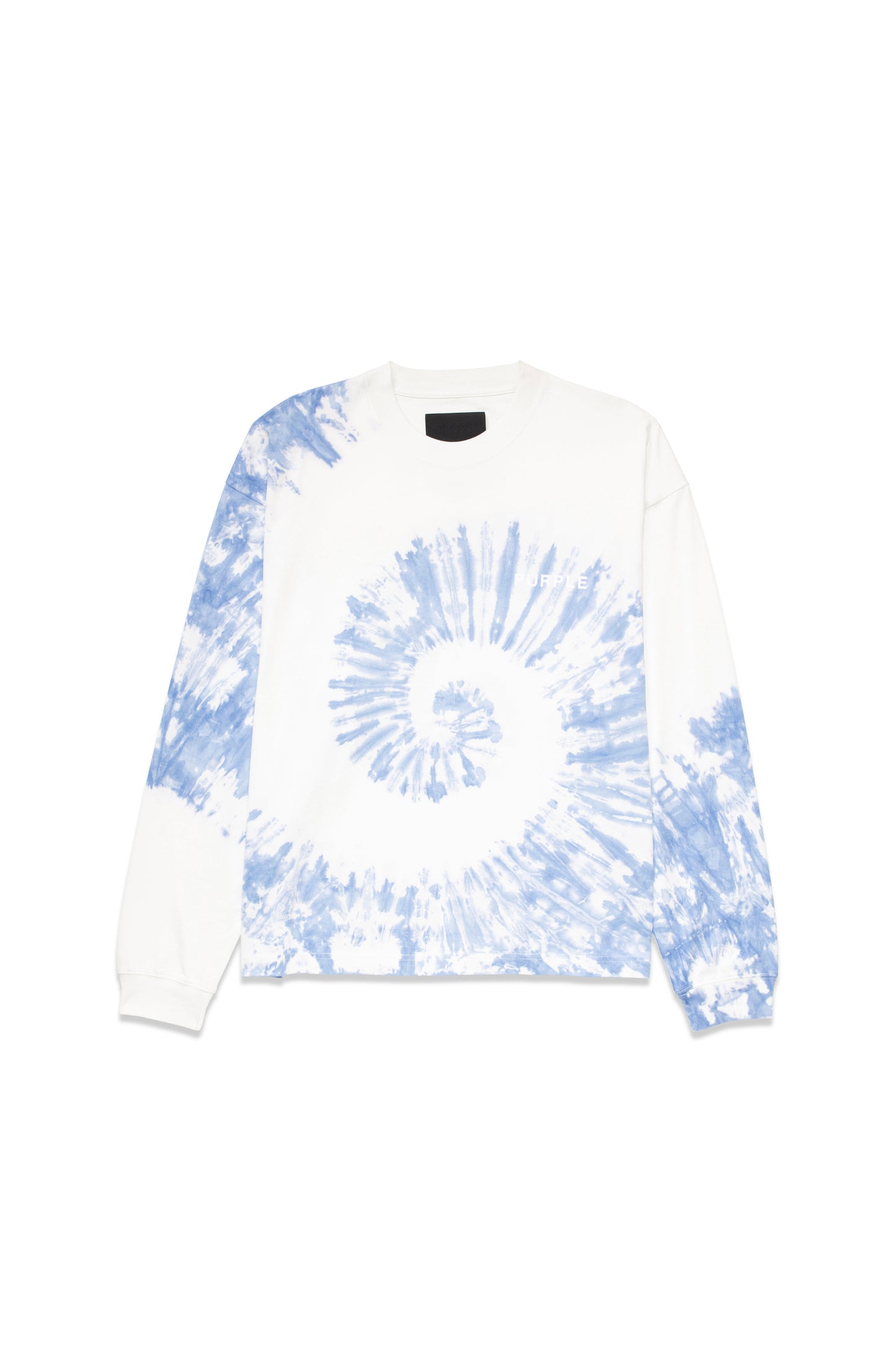 Flocked Tie Dye Long Sleeve Shirt