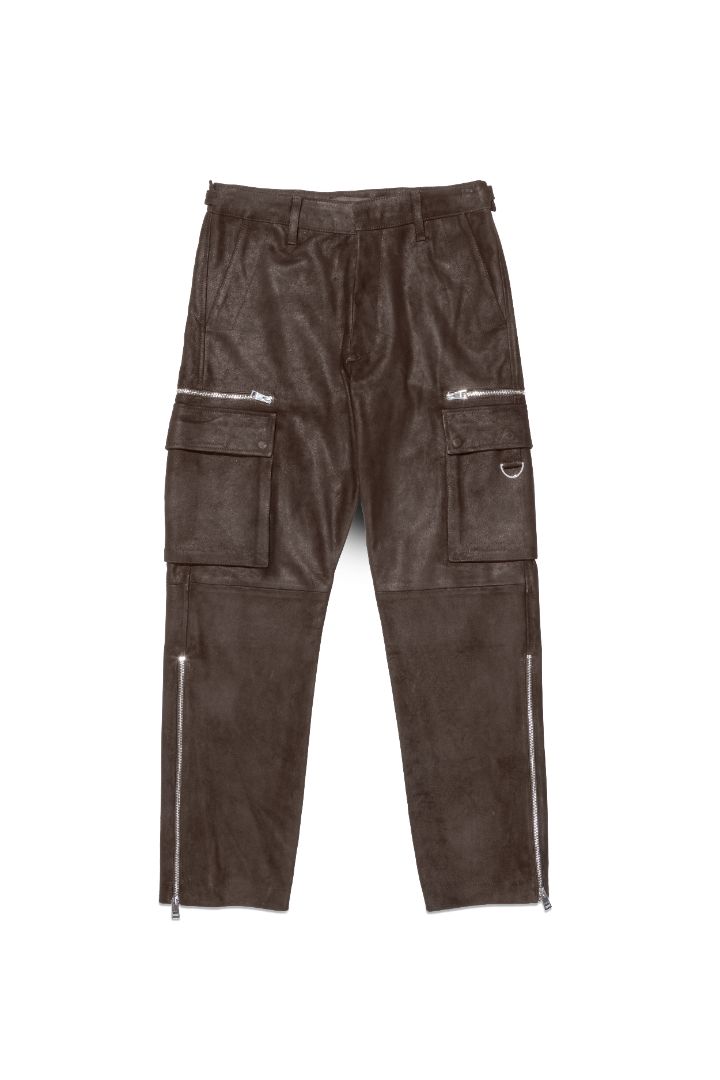 Suede Zip Cargo Pant