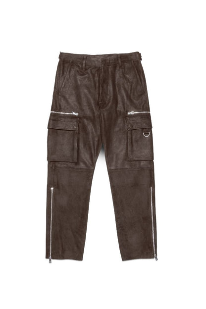 Suede Zip Cargo Pant