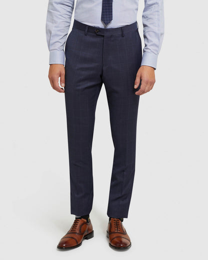 Auden Wool Stretch Check Suit Trousers