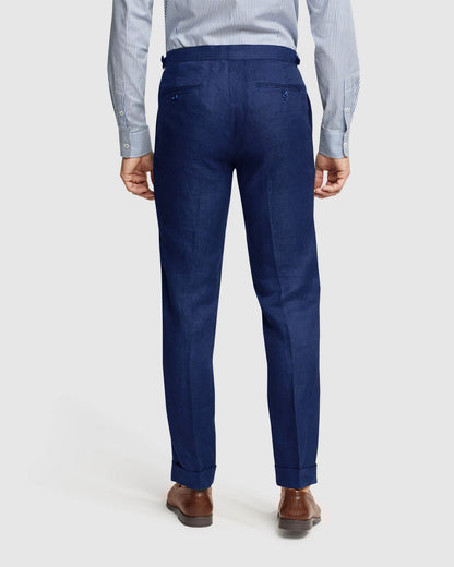 Byron Folded Cuff Wool Suit Trousers