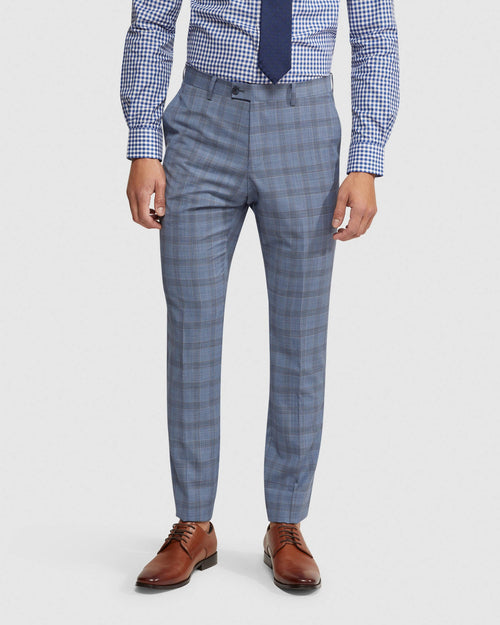 Hopkins Wool Checked Suit Trousers