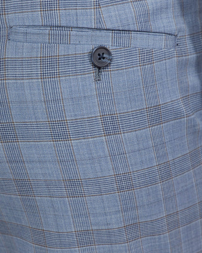 Hopkins Wool Checked Suit Trousers