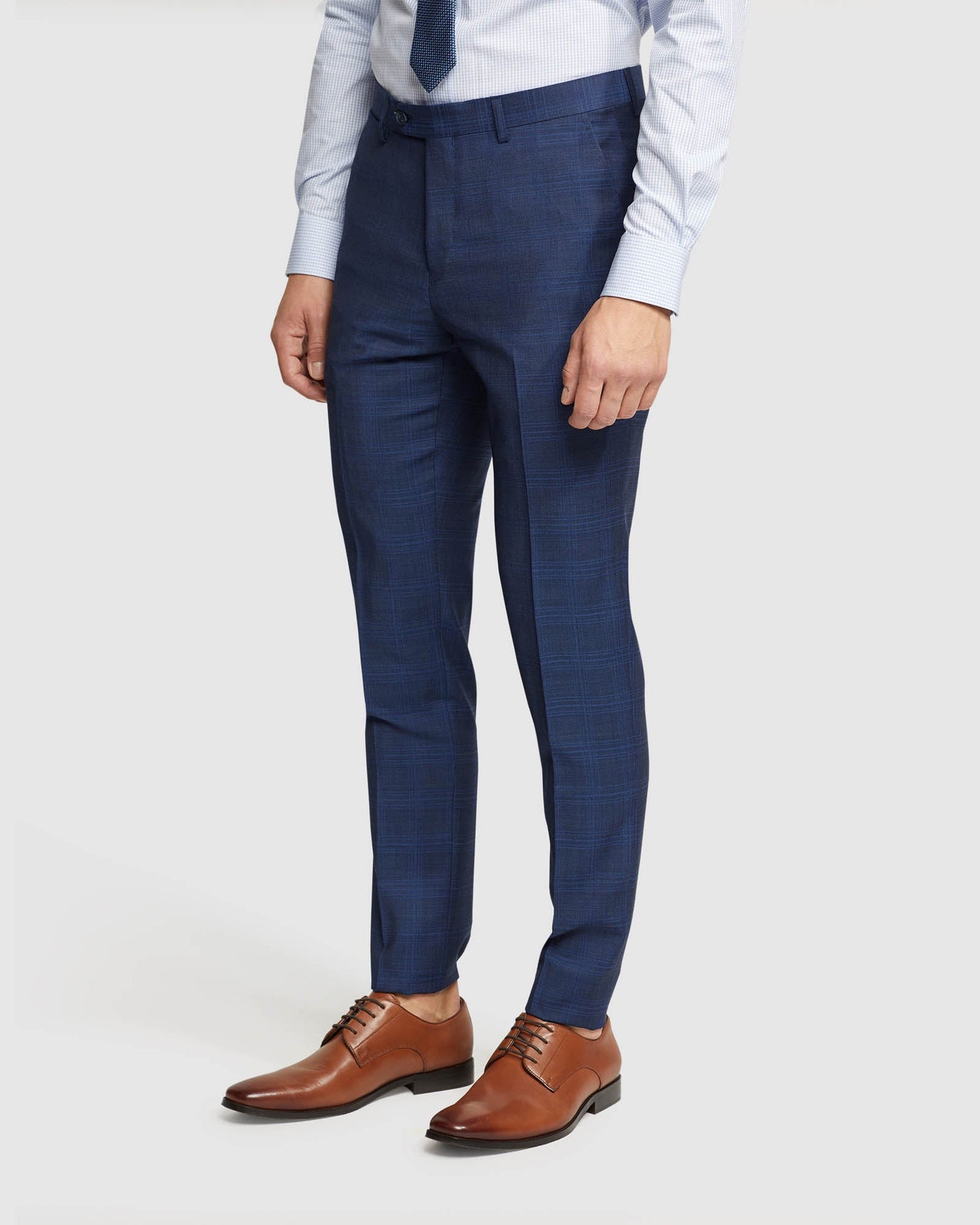 Byron Wool Checked Suit Trousers