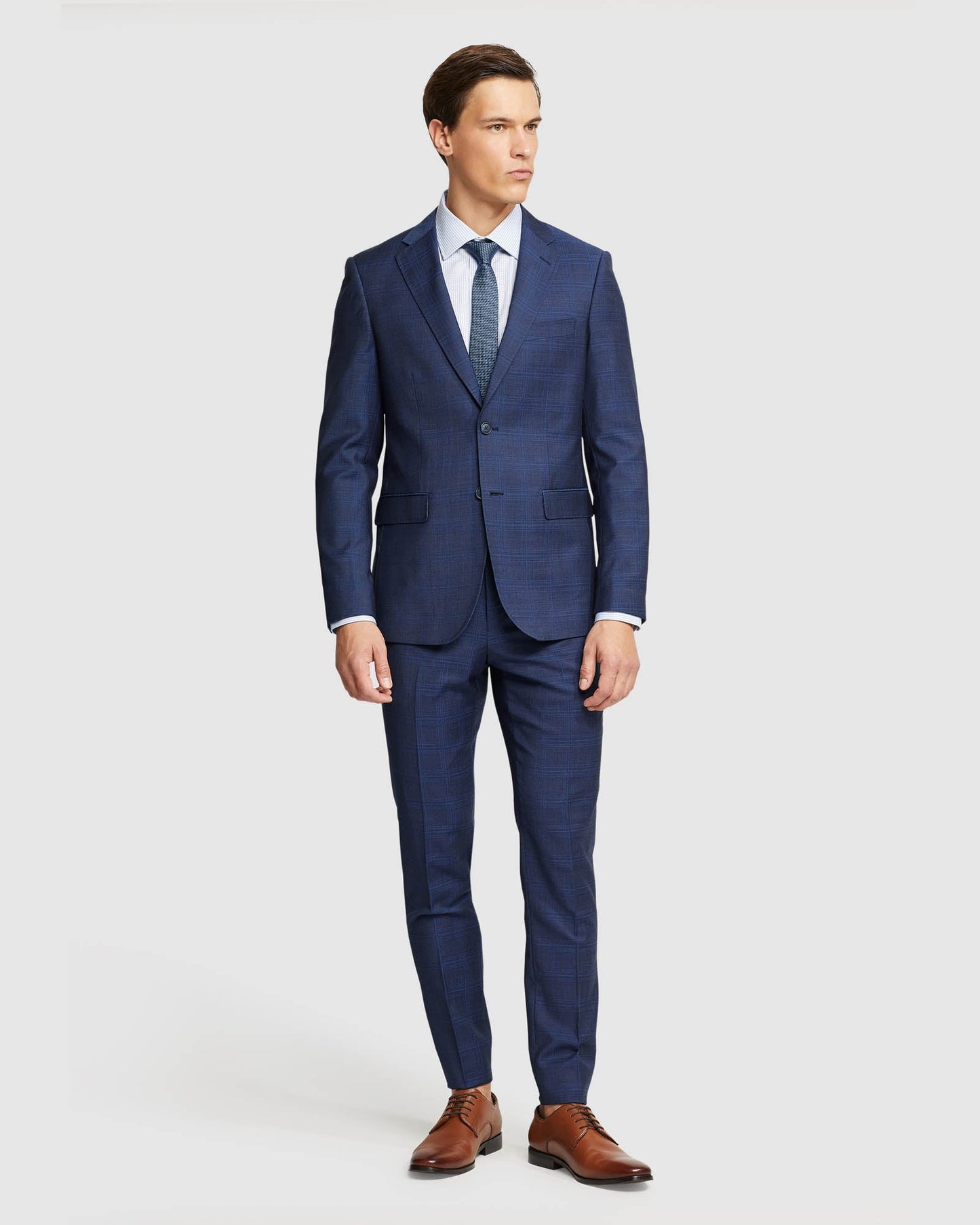 Byron Wool Checked Suit Trousers