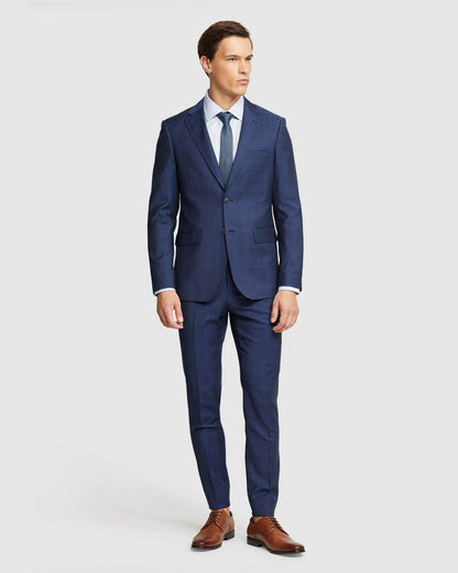 Byron Wool Checked Suit Trousers