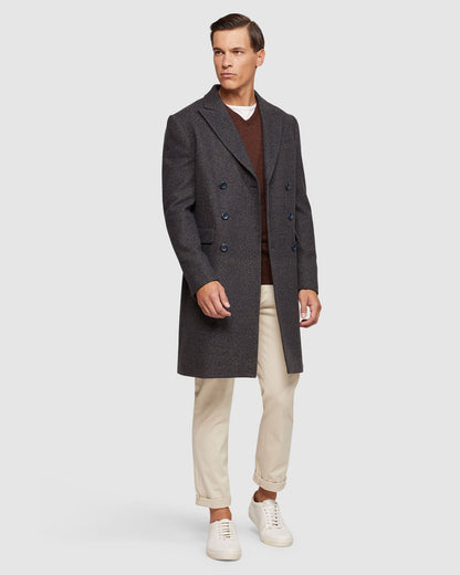 Atticus Wool Rich Twill Overcoat