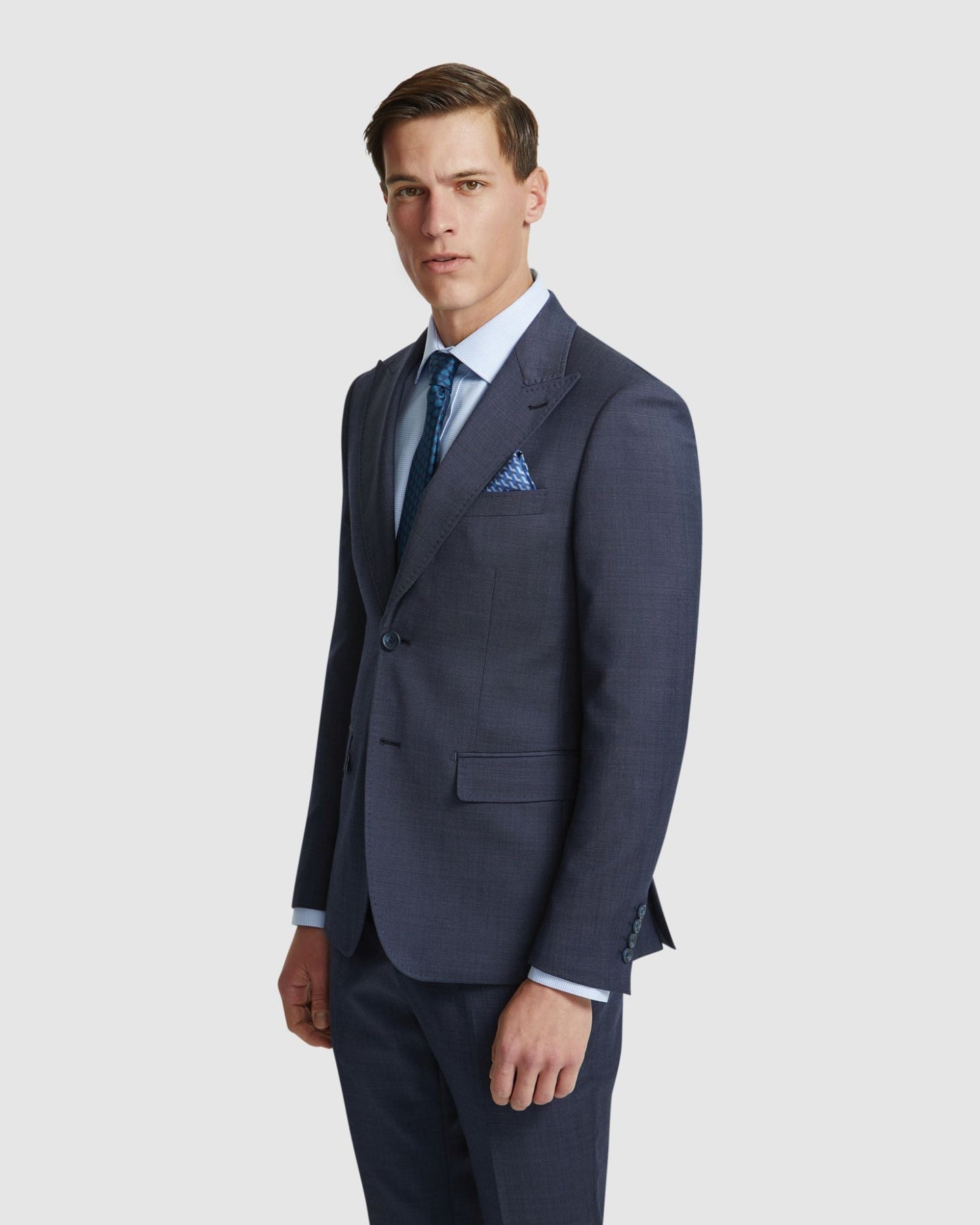 Byron Wool Suit Jacket With Peak Lapel
