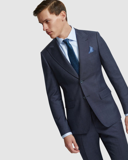 Byron Wool Suit Jacket With Peak Lapel