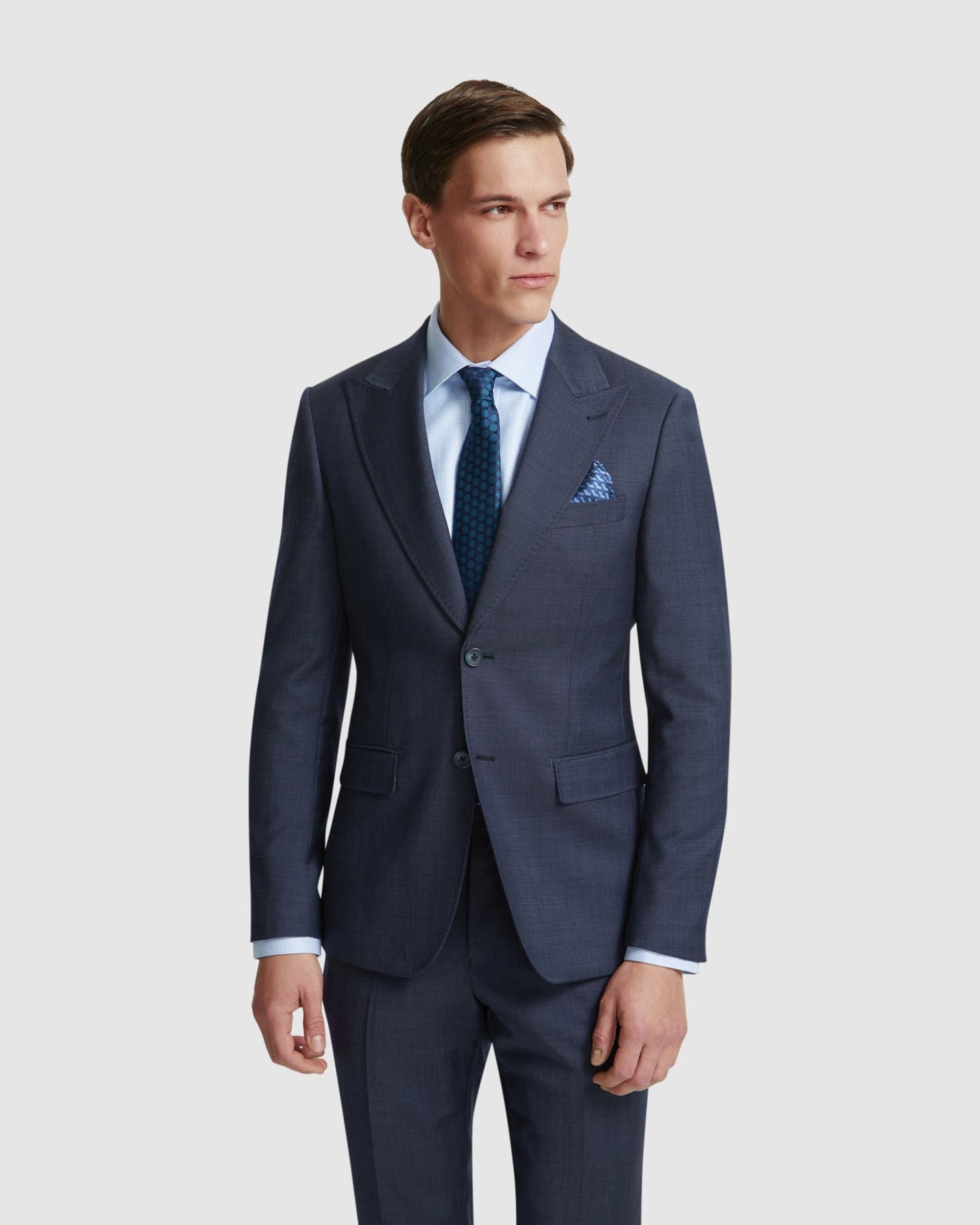 Byron Wool Suit Jacket With Peak Lapel