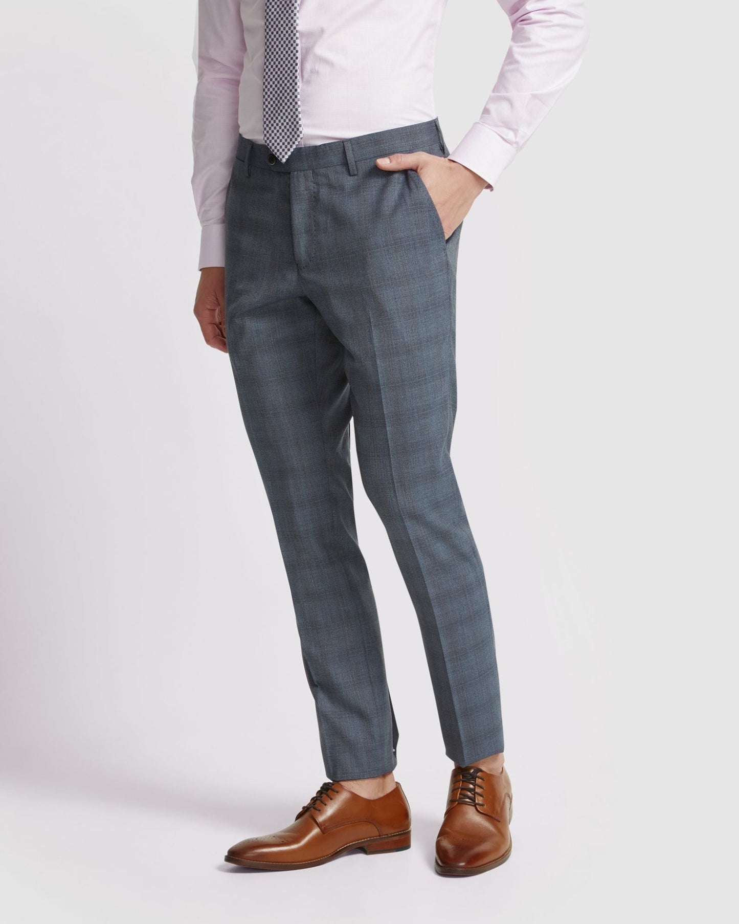 Auden Wool Check Suit Trousers