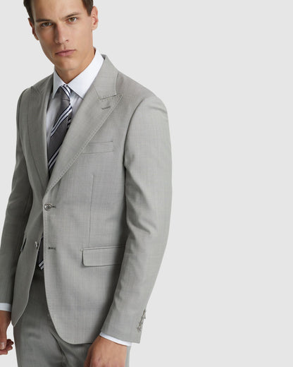 Byron Wool Suit Jacket With Peak Lapel