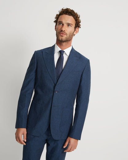 Byron Linen Blend Peak Lapel Jacket