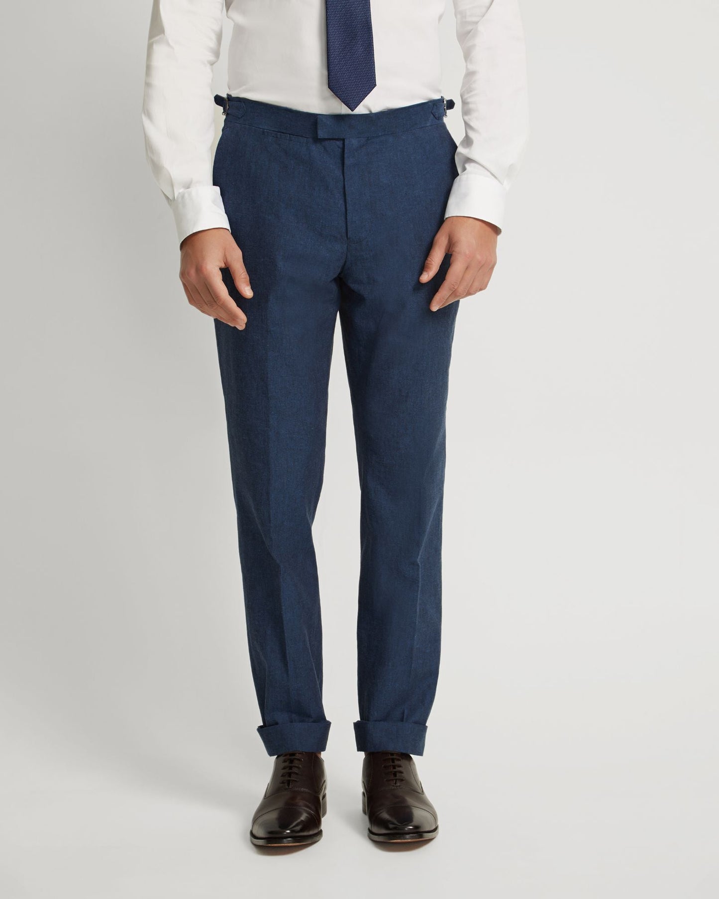 Byron Linen Blend Cuffed Trousers
