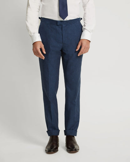 Byron Linen Blend Cuffed Trousers