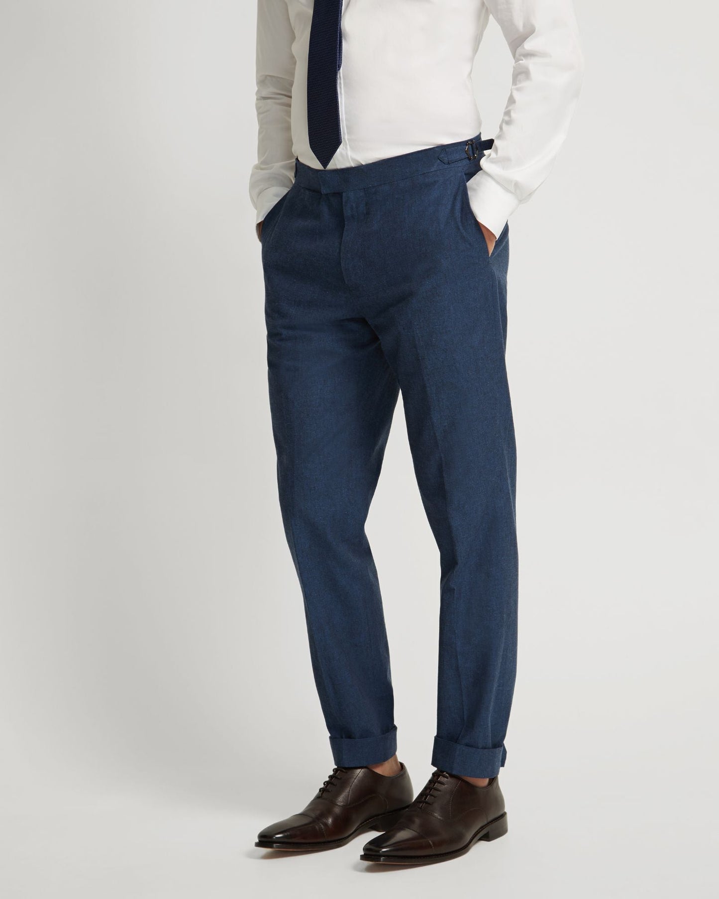 Byron Linen Blend Cuffed Trousers