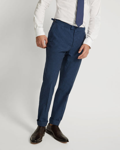 Byron Linen Blend Cuffed Trousers