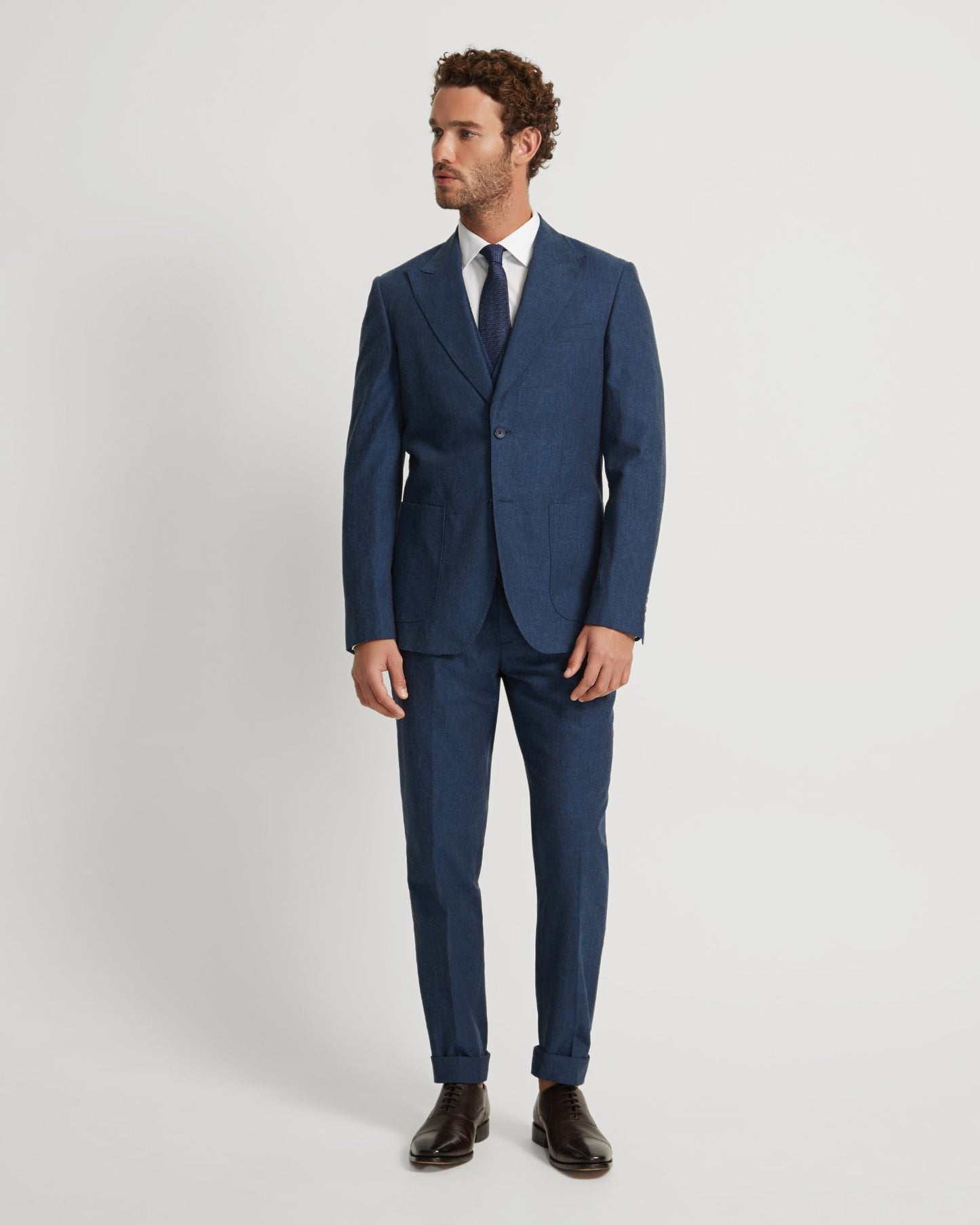 Byron Linen Blend Cuffed Trousers