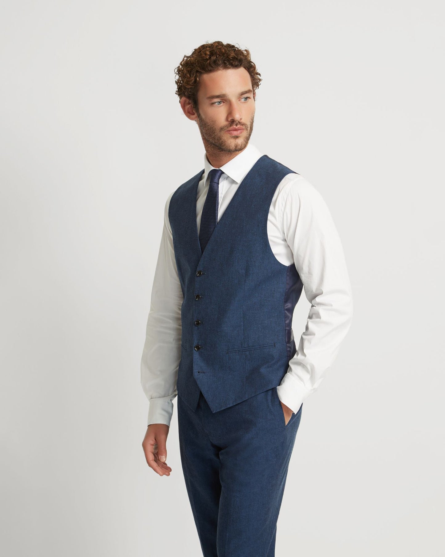 Butterworth Linen Blend Waistcoat