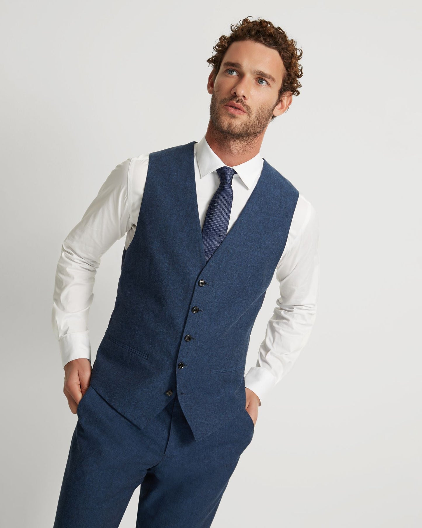 Butterworth Linen Blend Waistcoat