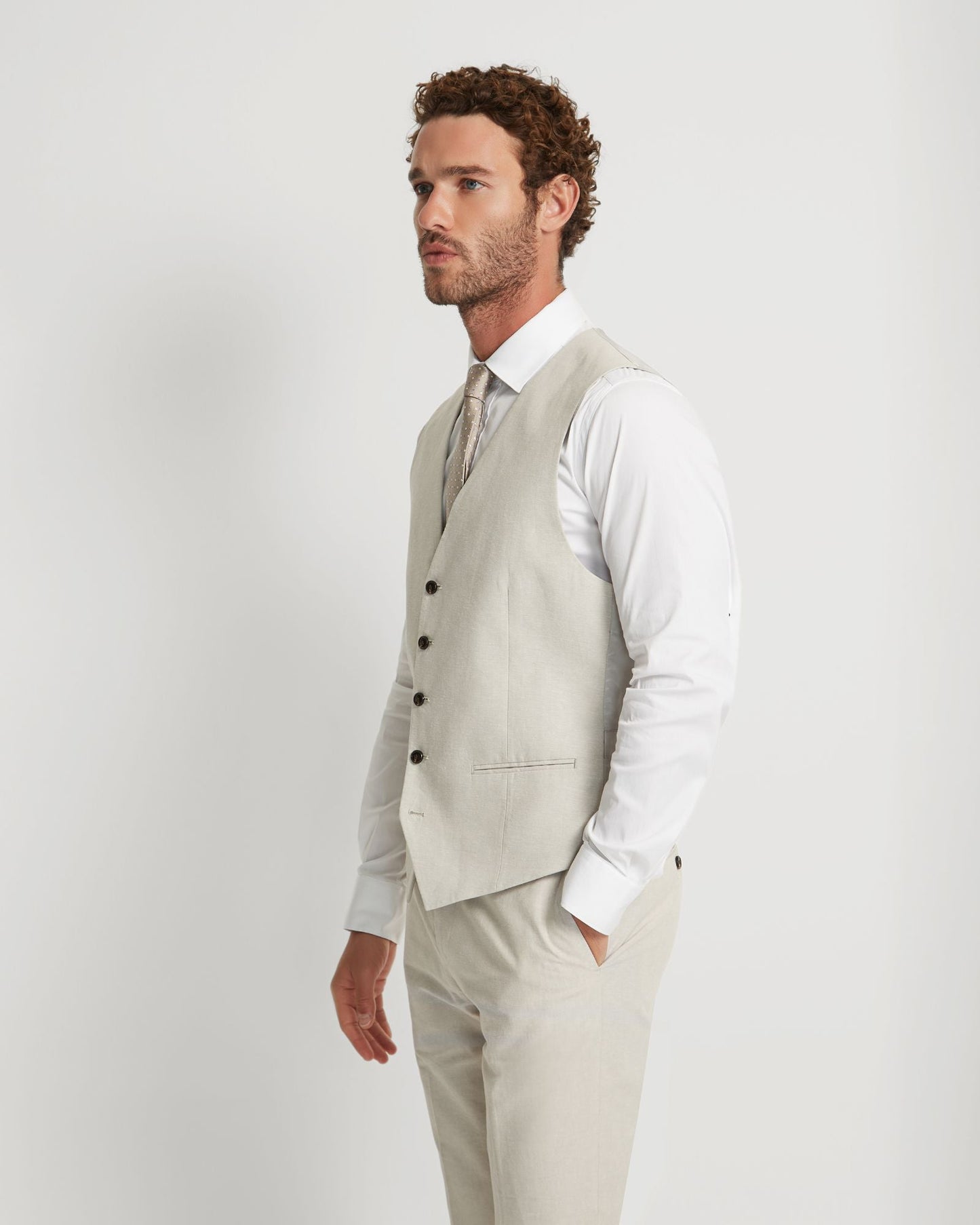 Butterworth Linen Blend Waistcoat
