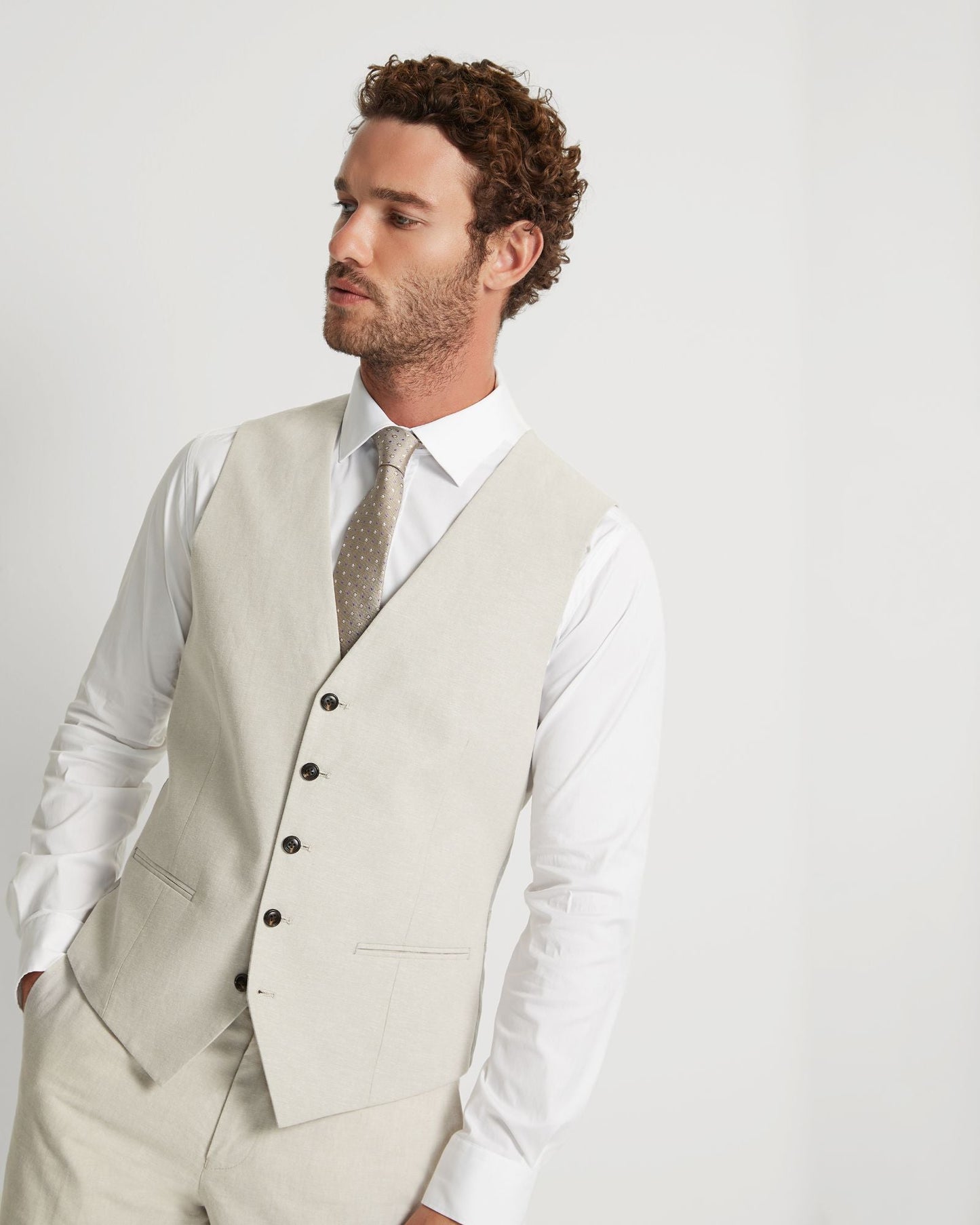 Butterworth Linen Blend Waistcoat