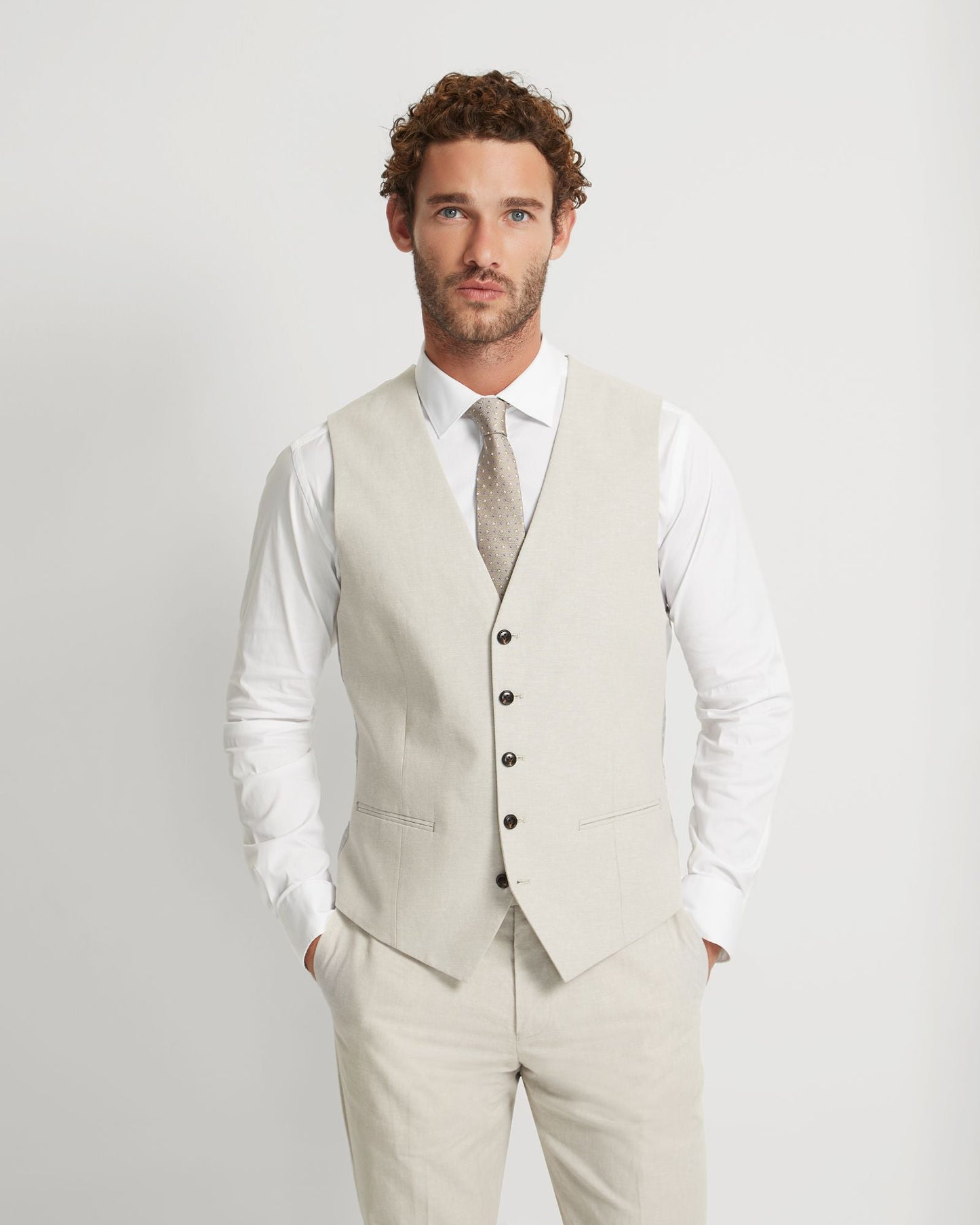 Butterworth Linen Blend Waistcoat