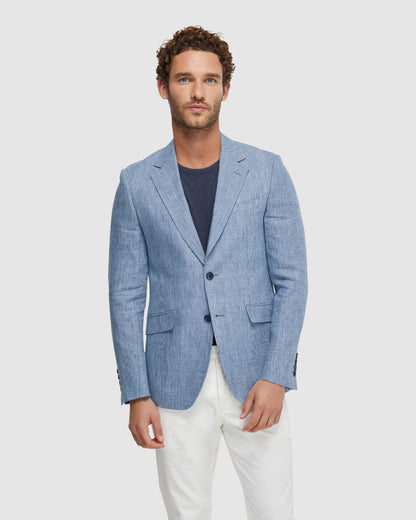 Blake Linen Check Blazer