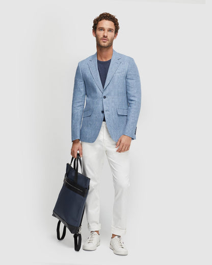 Blake Linen Check Blazer