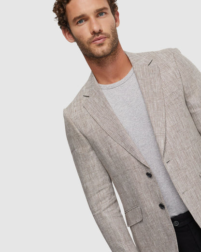 Blake Linen Check Blazer