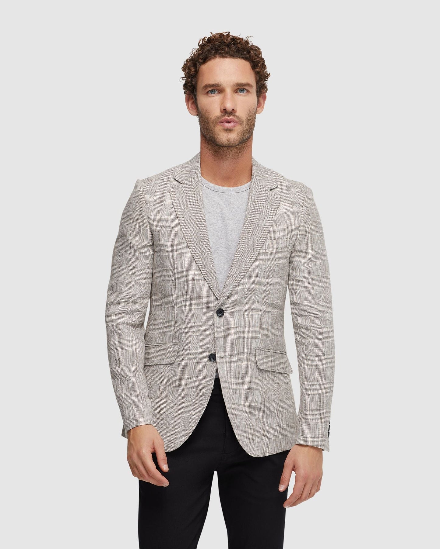 Blake Linen Check Blazer