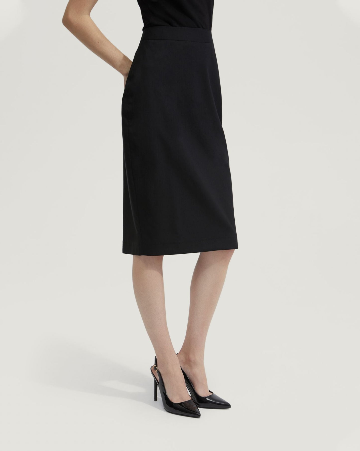 Peggy Wool Stretch Suit Skirt