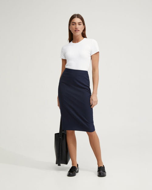 Peggy Wool Stretch Suit Skirt