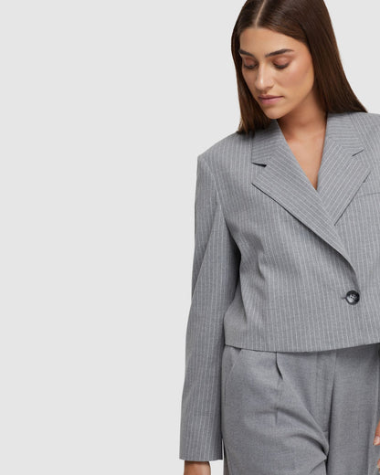 Ellis Pinstripe Suit Jacket